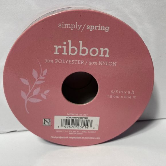 6 Rolls Ribbon Zig Zag Clear Mesh Stripe Blue Pink - Picture 6 of 7